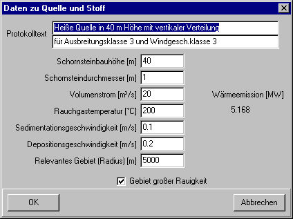 Formular Daten zu Quelle und Stoff