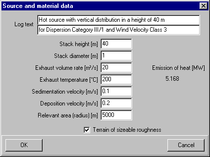 Source and material data