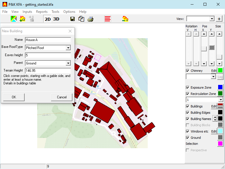 Area Map wirh Buildings while defining a new one